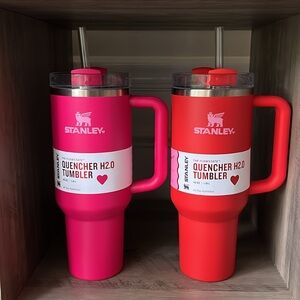 Stanley Pink & Red Valentines Day 40 oz Quencher bundle